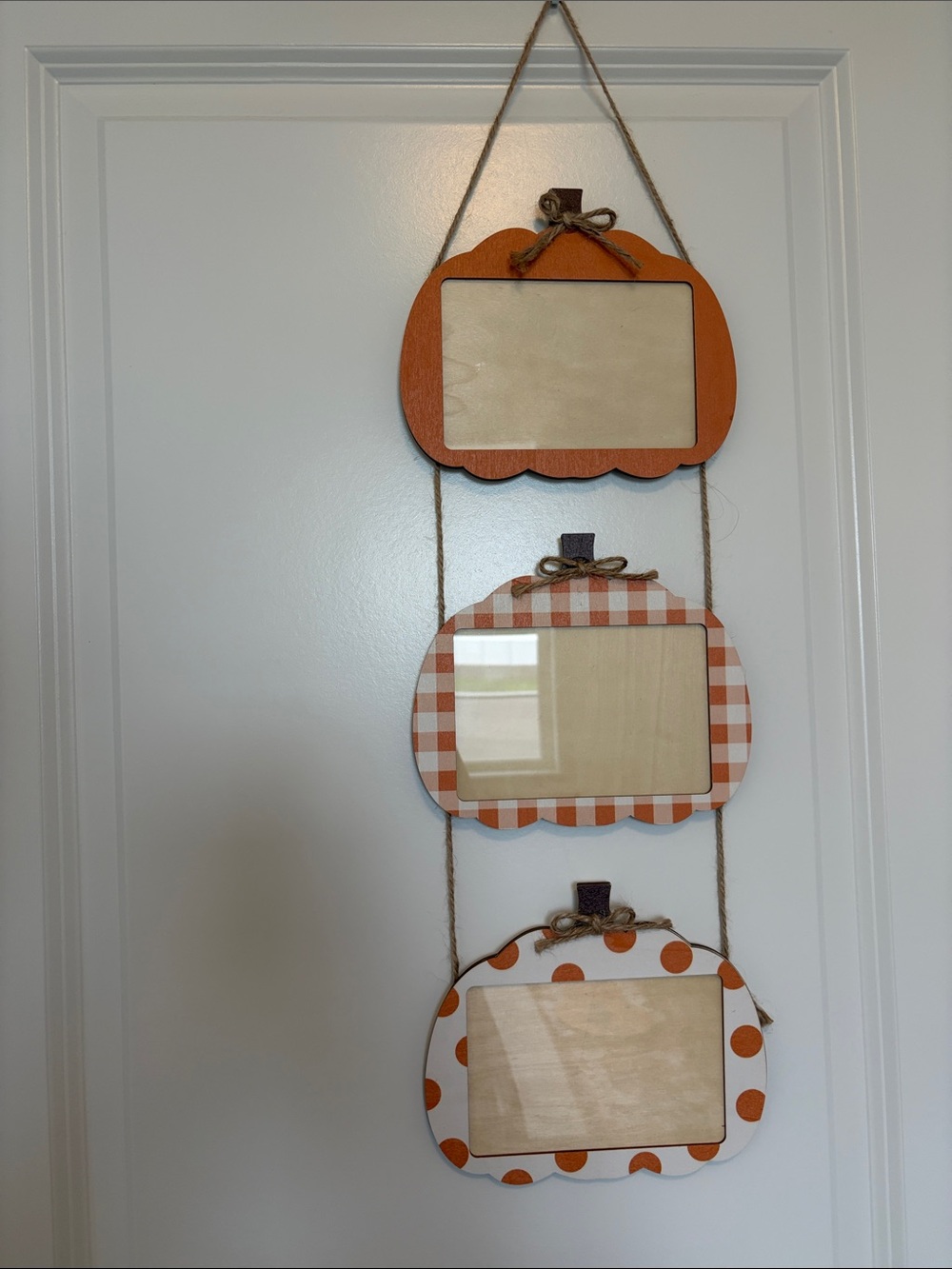 Pumpkin Trio Hanging Wall Frame - Orange